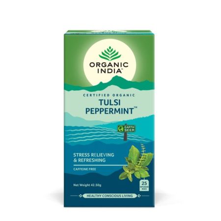 Ceai Tulsi cu Menta, 25 plicuri, Organic India