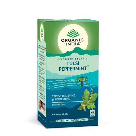 Ceai Tulsi cu Menta, 25 plicuri, Organic India 775111