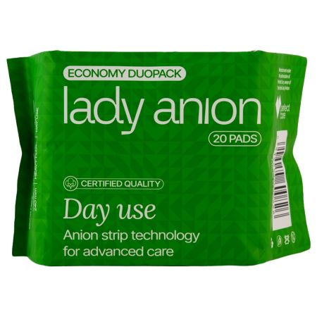 Absorbante de zi cu bumbac organic Active, 20 buc, Lady Anion
