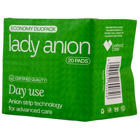 Absorbante de zi cu bumbac organic Active, 20 buc, Lady Anion 775237