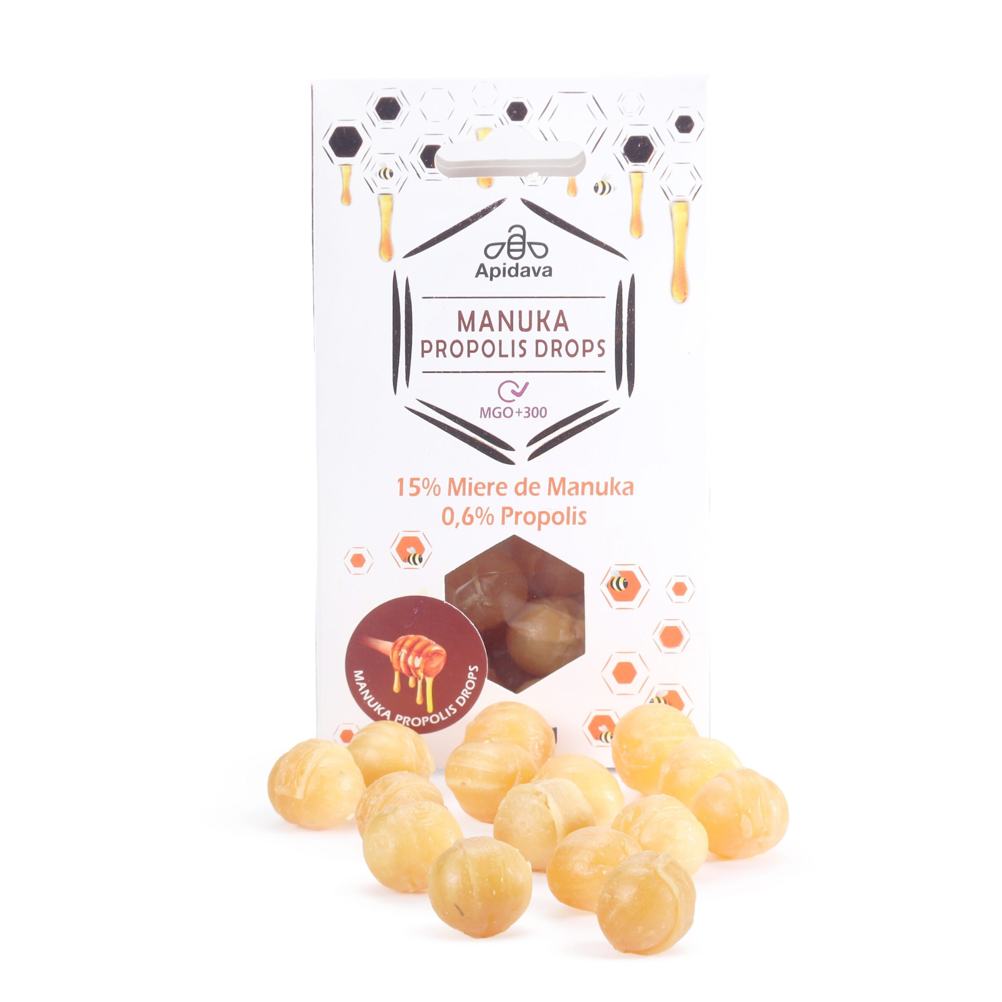Dropsuri cu Miere de Manuka si Propolis, 70 g, Apidava