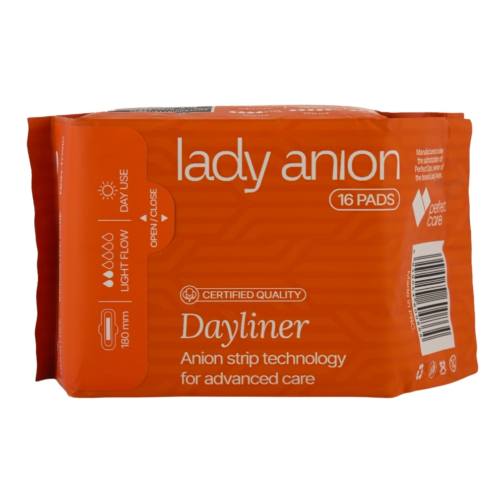 Absorbante de zi cu aripioare, 16 buc, Lady Anion