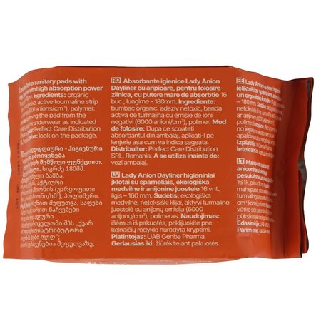 Absorbante de zi cu aripioare, 16 buc, Lady Anion 775300