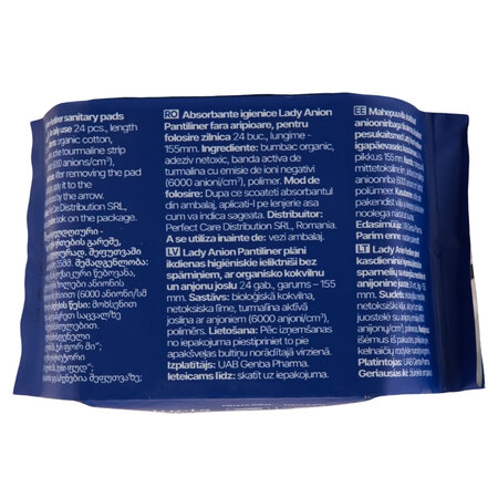 Absorbante zilnice fara aripioare, 24 buc, Lady Anion 775303