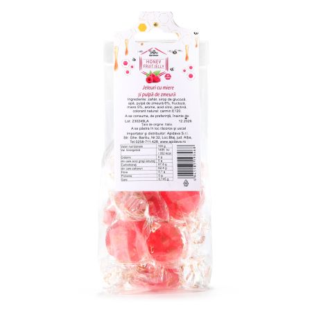 Jeleuri cu 5% miere si pulpa de zmeura, 75 g, Apidava 775336