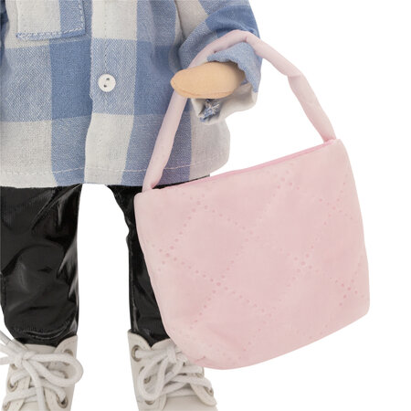 Papusa de Plus Premium Sweet Sisters, 32 cm, Billie intr-o Camasa in Carouri, 3 ani+, Orange Toys 775415