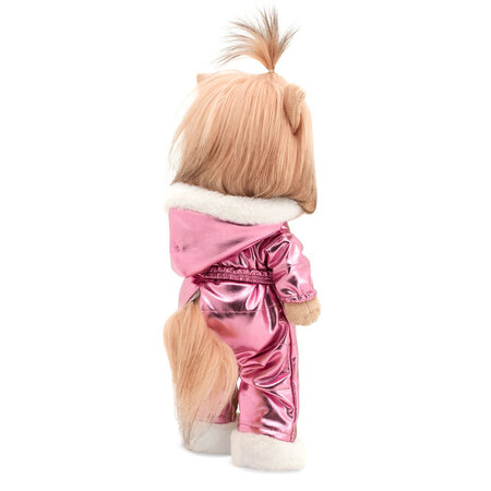Catelusa de Plus Premium Lucky Doggy, 38 cm, Lucky yoyo in drumetie, 3 ani+, Orange Toys 775458