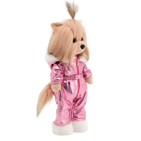 Catelusa de Plus Premium Lucky Doggy, 38 cm, Lucky yoyo in drumetie, 3 ani+, Orange Toys 775457