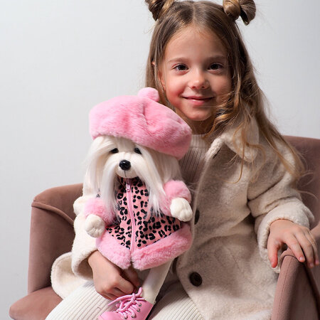 Catelusa de Plus Premium Lucky Doggy, 38 cm, Lucky Mimi mon amour, 3 ani+, Orange Toys 775480