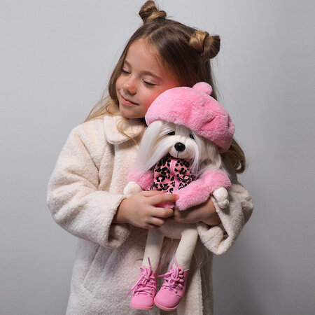 Catelusa de Plus Premium Lucky Doggy, 38 cm, Lucky Mimi mon amour, 3 ani+, Orange Toys 775482