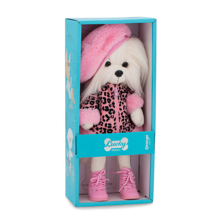 Catelusa de Plus Premium Lucky Doggy, 38 cm, Lucky Mimi mon amour, 3 ani+, Orange Toys 775479
