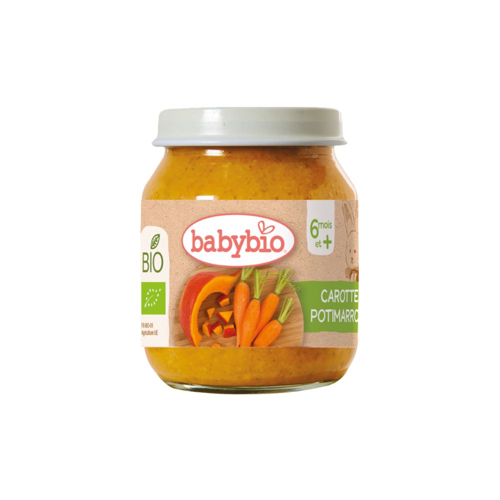 Piure Bio de morcov si dovleac, 130 g, BabyBio