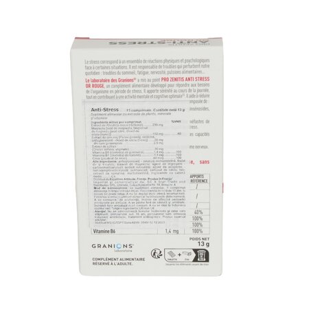 Anti-Stress Or Rouge, 15 comprimate, Granions 777953