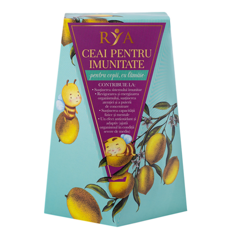 Ceai cu lamaie pentru imunitatea copiilor, 60 g, Rya Vita