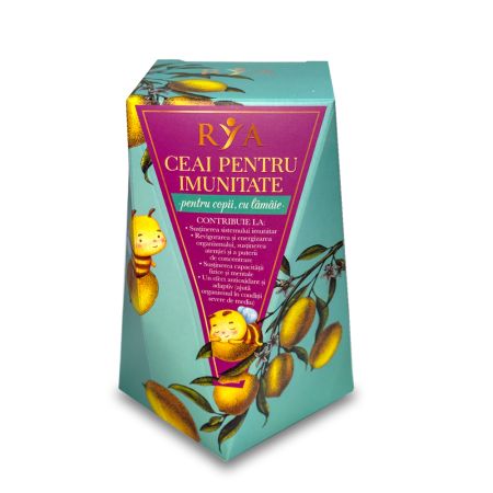 Ceai cu lamaie pentru imunitatea copiilor, 60 g, Rya Vita