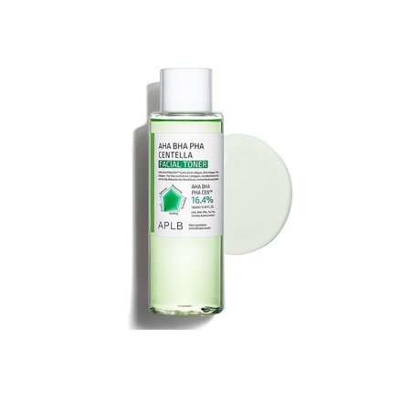 Toner pentru exfoliere blanda AHA BHA PHA Centella, 160 ml, Aplb 775559