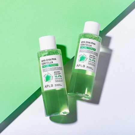 Toner pentru exfoliere blanda AHA BHA PHA Centella, 160 ml, Aplb 775560