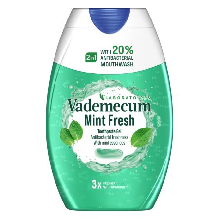 Pasta de dinti gel 2in1, Mint Fresh, 75 ml, Vademecum