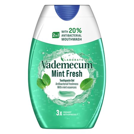 Pasta de dinti gel 2in1, Mint Fresh, 75 ml, Vademecum