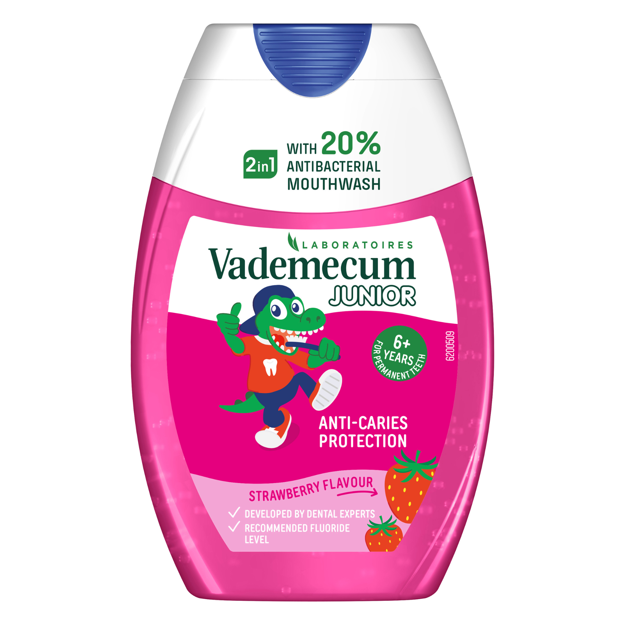 Pasta de dinti gel 2in1 pentru copii, Capsuni, 75 ml, Vademecum