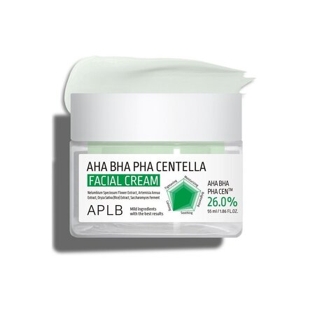 Crema pentru exfoliere blanda AHA BHA PHA Centella, 55 ml, Aplb 775648