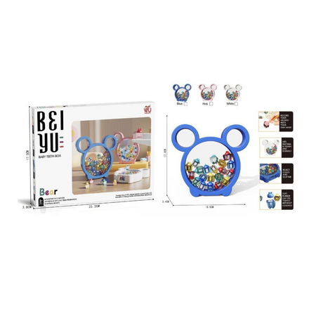Cutie pentru pastrarea dintisorilor de lapte, Albastru, Ursulet, 3 ani+, OEM 775805