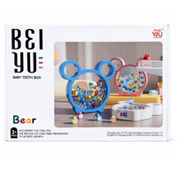 Cutie pentru pastrarea dintisorilor de lapte, Albastru, Ursulet, 3 ani+, OEM