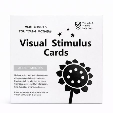 Set carduri stimulare vizuala alb-negru, 0–3 luni, OEM