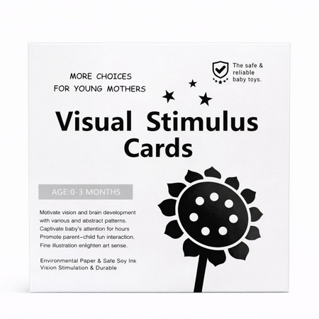 Set carduri stimulare vizuala alb-negru, 0–3 luni, OEM
