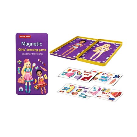 Joc magnetic „Girls Dressing Game” – Set creativ cu haine si accesorii, 8 ani+, OEM 775777