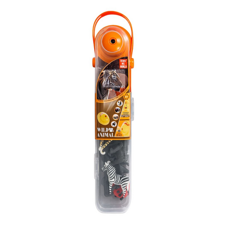 Set educativ Wild Animal – Proiector cu diapozitive si figurine animale salbatice, OEM
