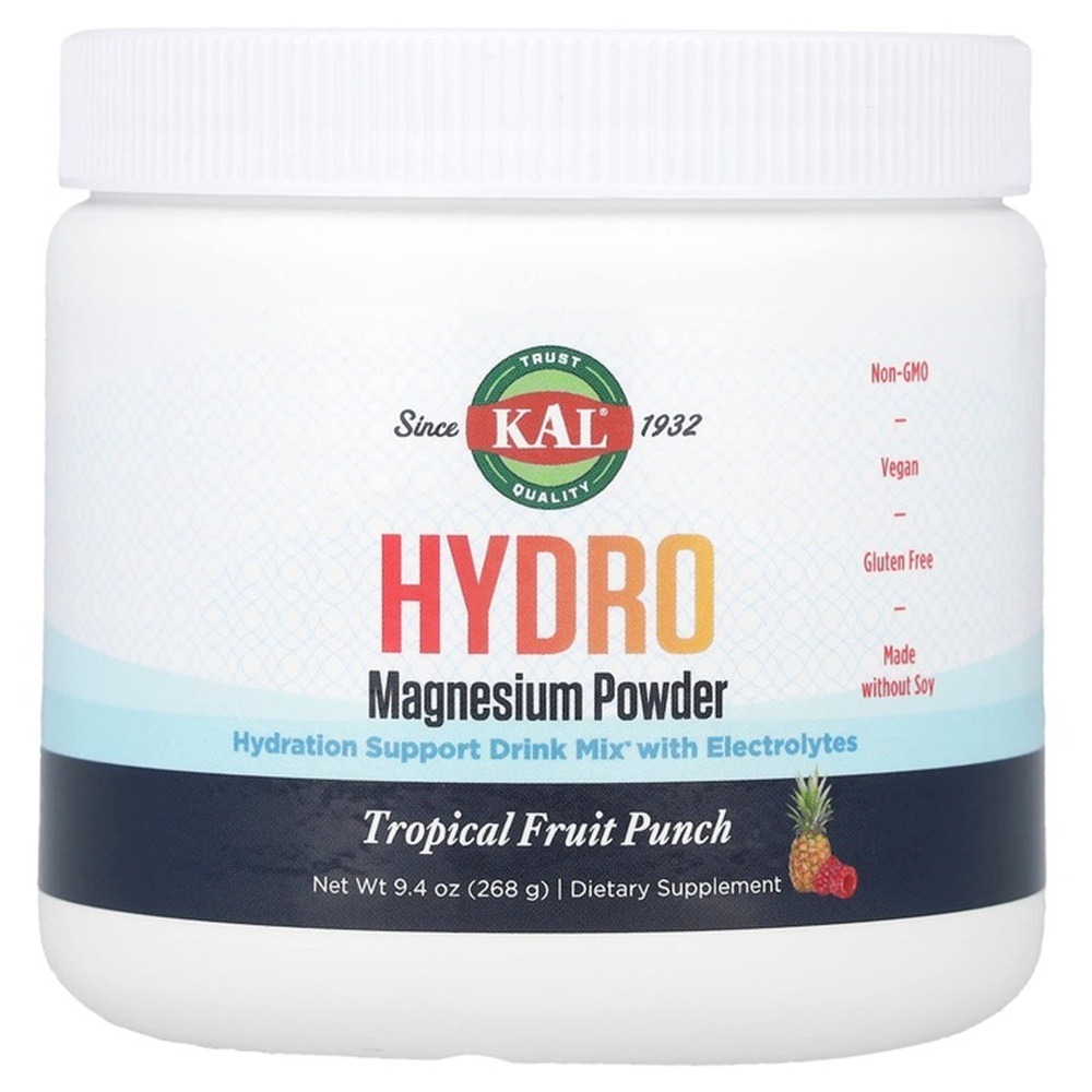 Magneziu pudra Hydro Magnesium Powder Solaray, Ananas si Zmeura, 268 g, Secom