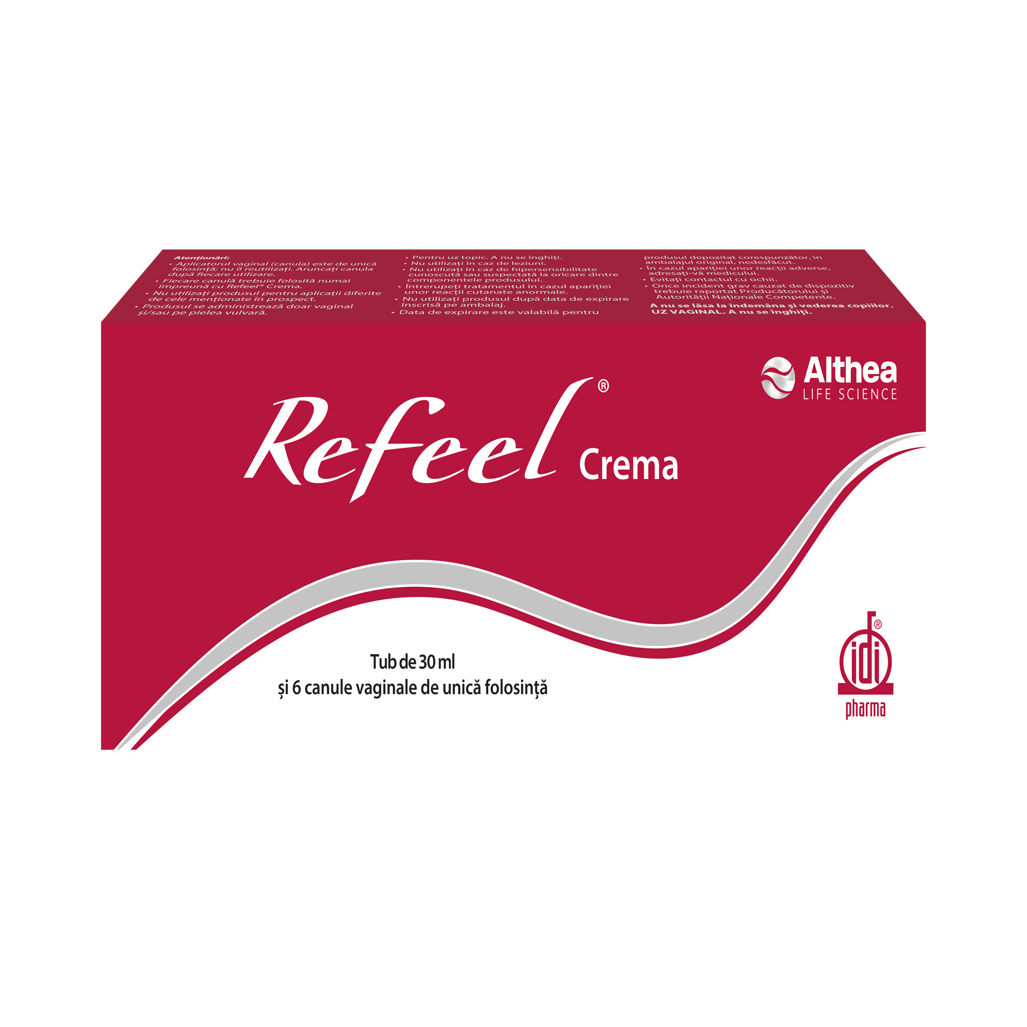 Refeel Crema + 6 canule vaginale, 30 ml, Althea Life Science