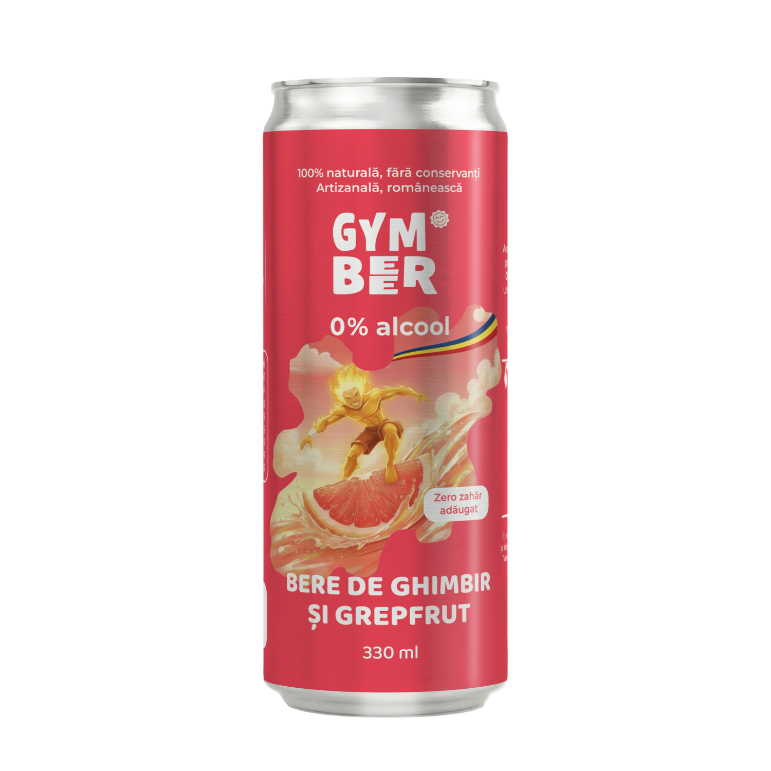 Bere cu ghimbir si grepfruit 0% alcool, 330 ml, Rayam