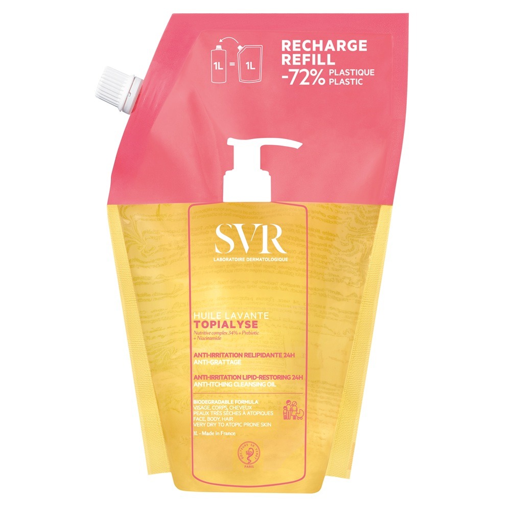 Refill ulei de curatare pentru fata si corp Topialyse, 1 L, SVR