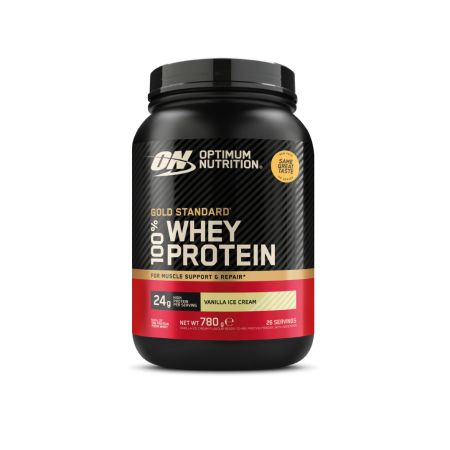 Pudra proteica din zer cu aroma de vanilie, 780 g, Optimum Nutrition
