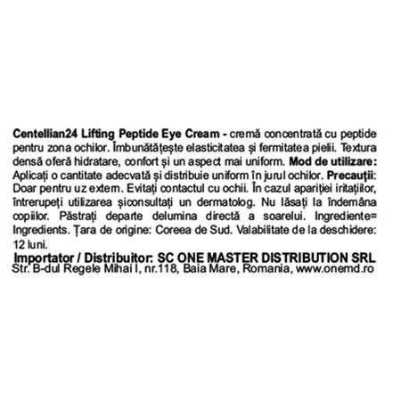 Crema contur ochi cu peptide pentru lifting si fermitate Lifting Peptide, 15 ml, Centellian 24 776165