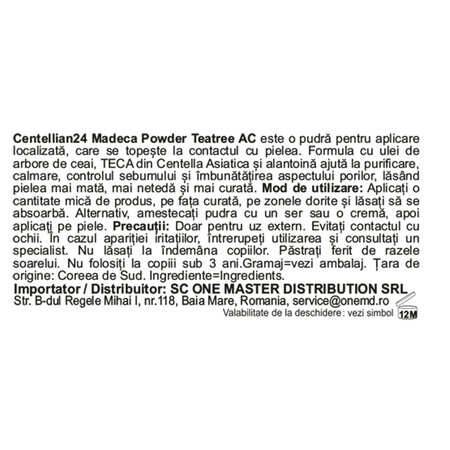 Pudra faciala Madeca Power Tea Tree AC, 6 g, Centellian 24 776173
