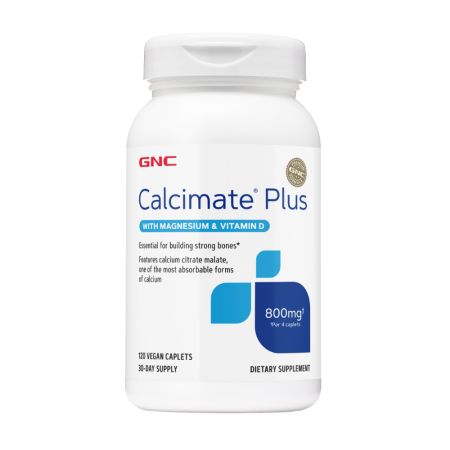 Calcimate Plus Calciu 800 mg cu Magneziu si Vitamina D-3, 120 capsule, GNC