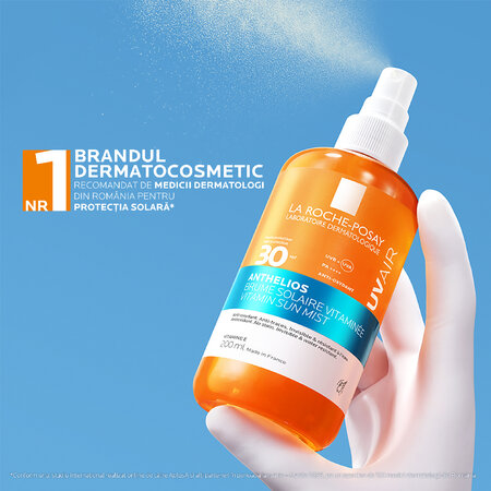 Spray de corp cu protectie solara SPF 30 Anthelios UVAir, 200 ml, La Roche Posay 776516