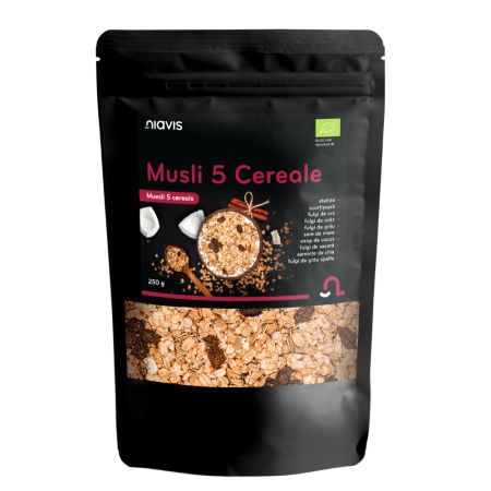 Musli cu ovaz si cocos 5 Cereale, 200 g, Niavis
