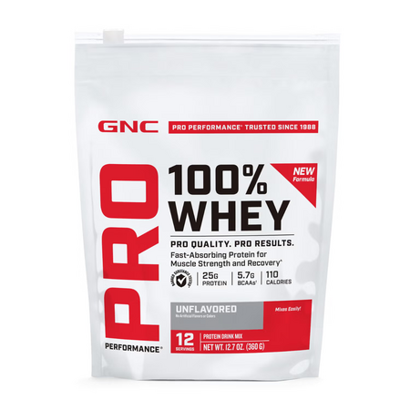 Proteina din zer fara aroma Pro Performance, 360 g, Gnc