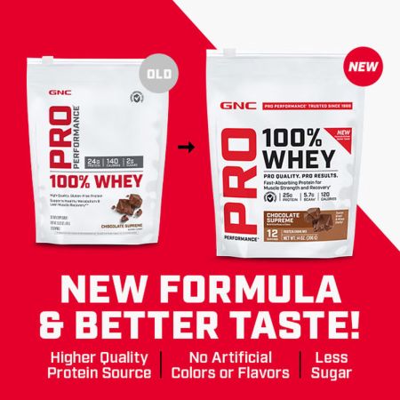 Proteina din zer fara aroma Pro Performance, 360 g, Gnc 776603