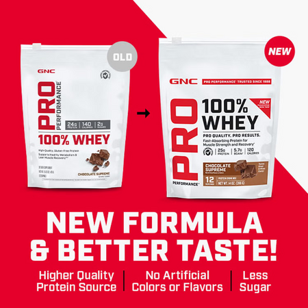 Proteina din zer fara aroma Pro Performance, 360 g, Gnc 776603
