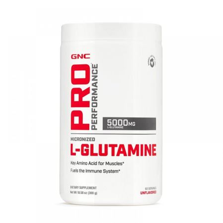 L-Glutamina Micronizata Pudra fara Aroma Pro Performance, 5000 mg, 300 g, Gnc