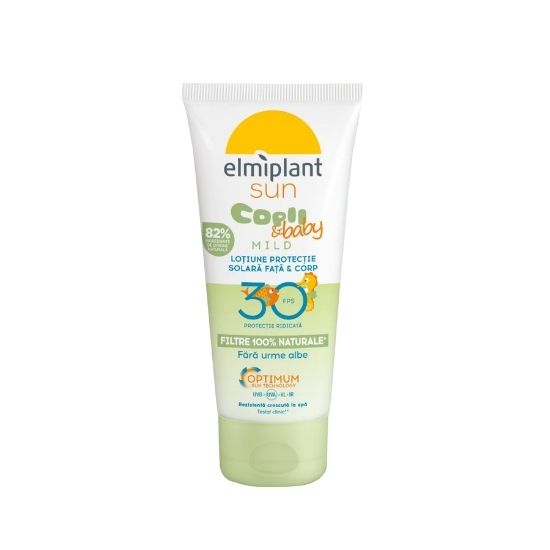 Crema protectie solara fata si corp pentru copii si bebelusi, FPS 30, 100ml, Elmiplant