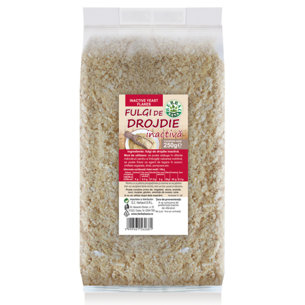 Fulgi de drojdie inactiva, 250 g, Herbal Sana