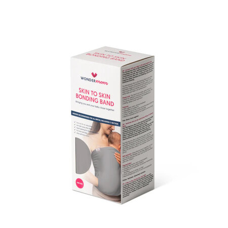Banda textila pentru contact Skin to Skin, Grey, Wondermom 777234