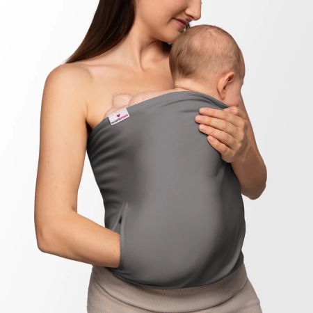 Banda textila pentru contact Skin to Skin, Grey, Wondermom