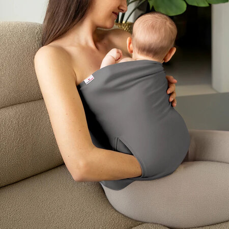 Banda textila pentru contact Skin to Skin, Grey, Wondermom 777237